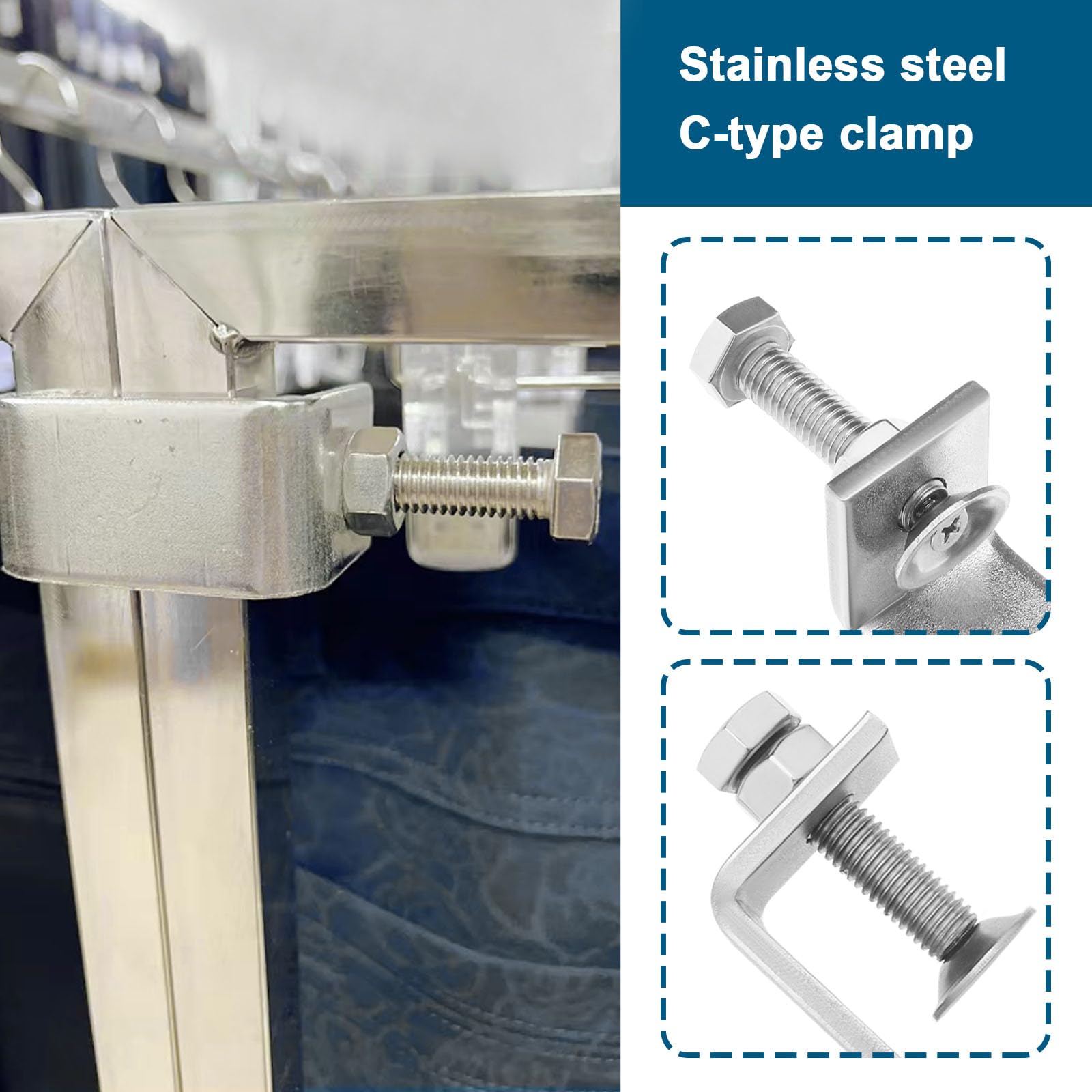 ECSiNG Lot De 4 Colliers De Serrage Robustes En Acier Inoxydable 304