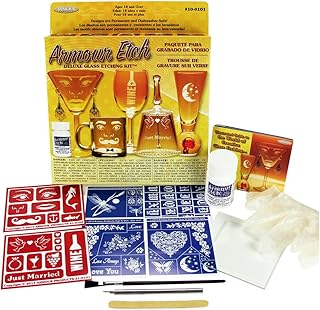 Deluxe Glass Etching Starter Kit with 2.8 oz Armour Etch Cream