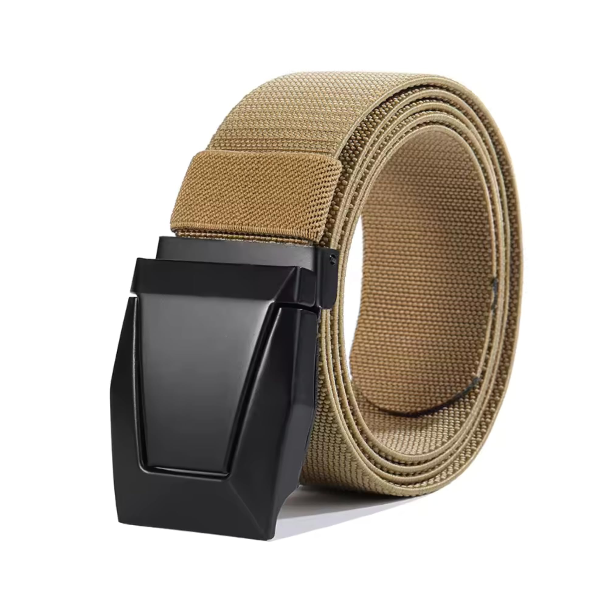 Devons Treasures Tactical Belt - Stretch Nylon Web Work Belts for Men - Heavy Duty Military Rigger Hiking Belt with Quick Release Metal Buckle
