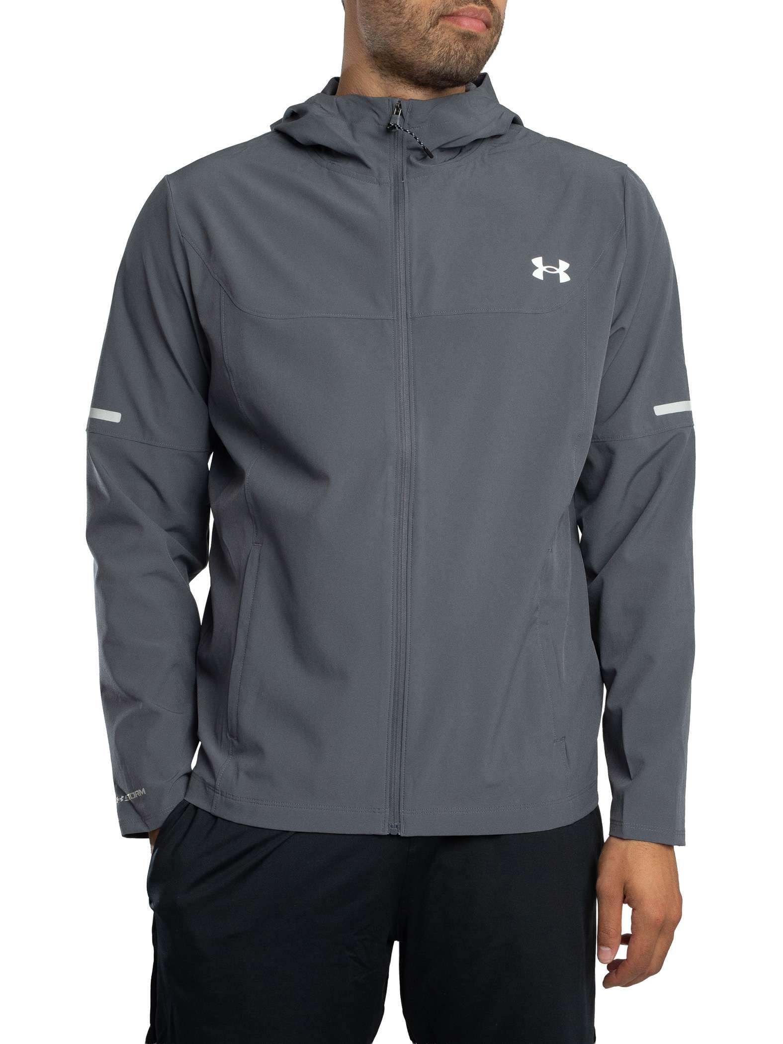 Under Armour Men's Tech Utility Woven Jacket, Castlerock/White, XL