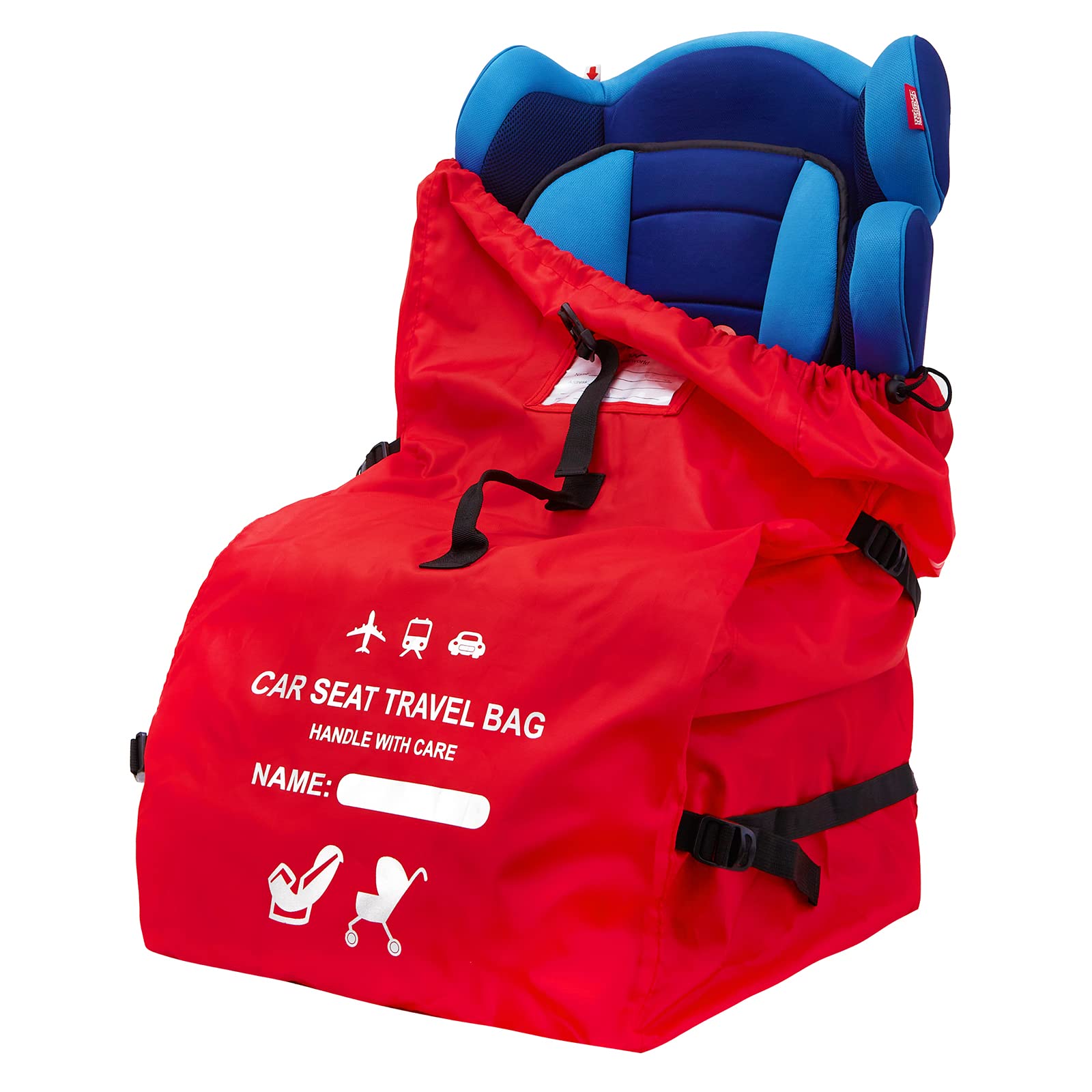 Clearworld Car Seat Travel Bag for Air Travel, Durable Gate Check Bag for Airport,Foldable Baby Stroller Travel Carry Bag, Fits Car Seats, Infant