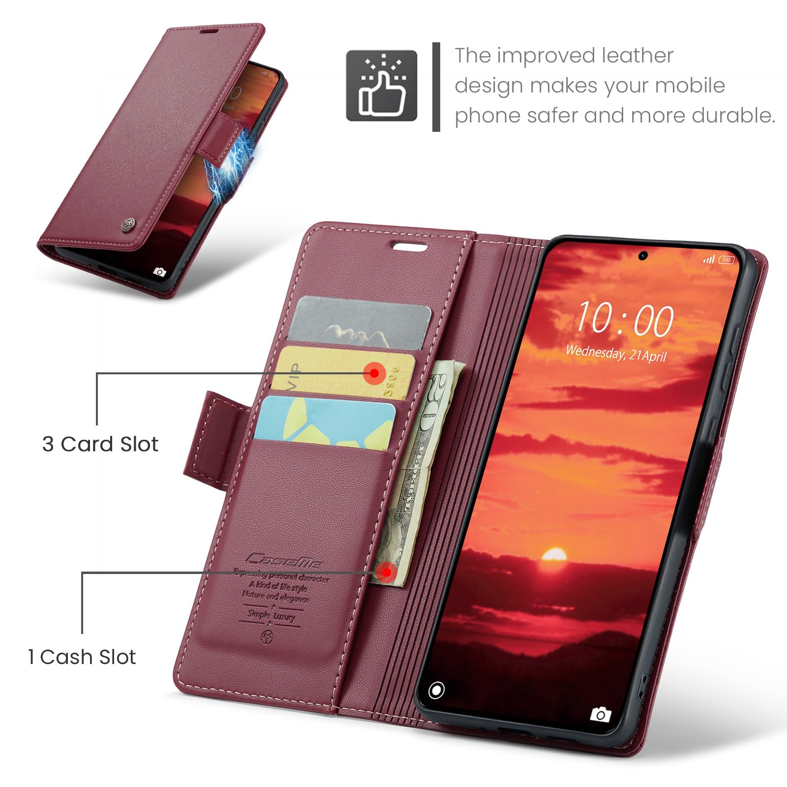 Xiaomi Redmi Note 6 64 Gb Funda Para Redmi Note 13 Funda Libro Para Xiaomi Redmi Note 13 4G - Cuero PU, Con Ranuras Para Tarjetas Y Bloqueo RFID, Azul Funda Redmi Note 13 4g