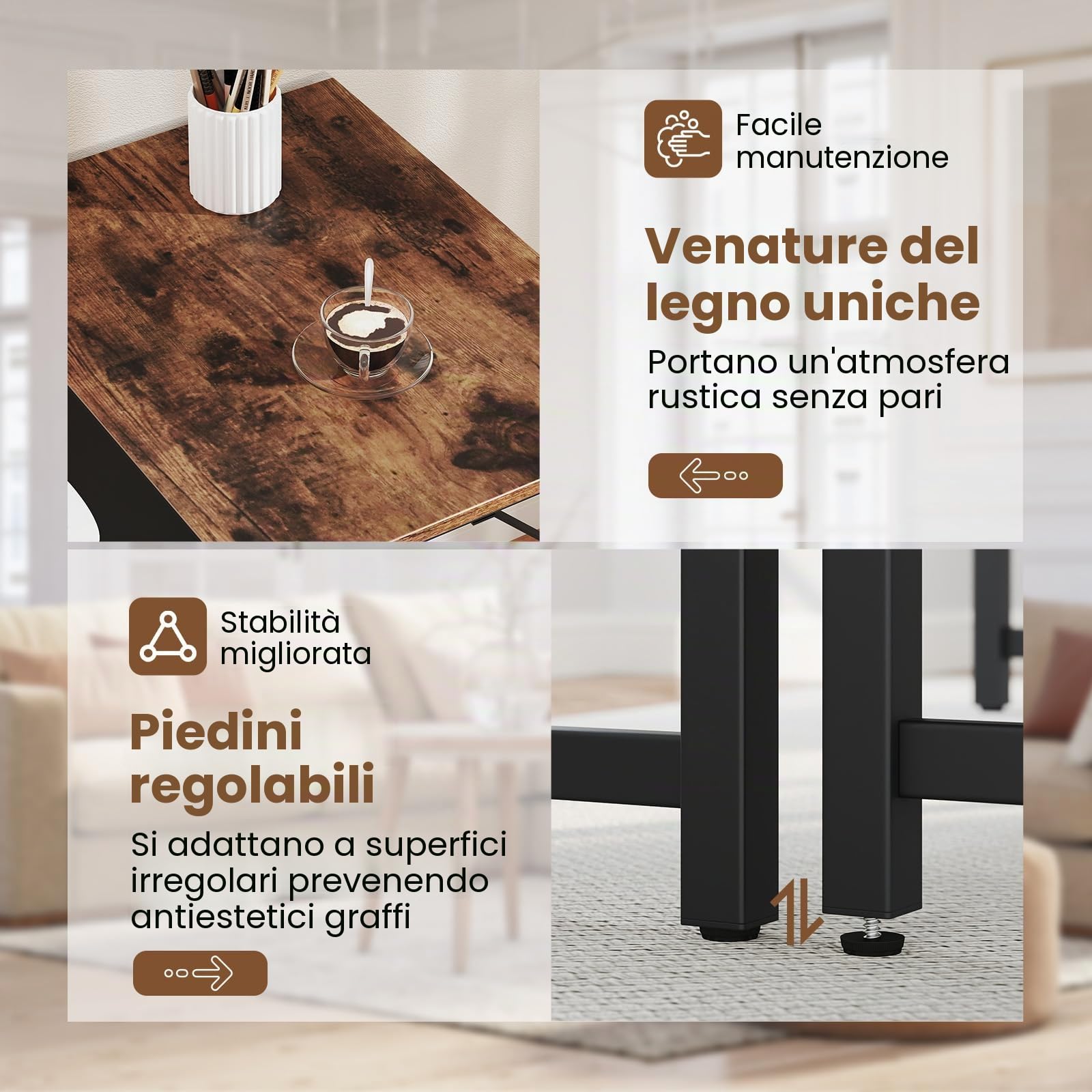 LIFEZEAL Scrivania per computer da 160 x 60 cm, tavolo da ufficio con telaio metallico, scrivania grande, tavolo da conferenza, vento industriale, per ufficio a casa, sala conferenze