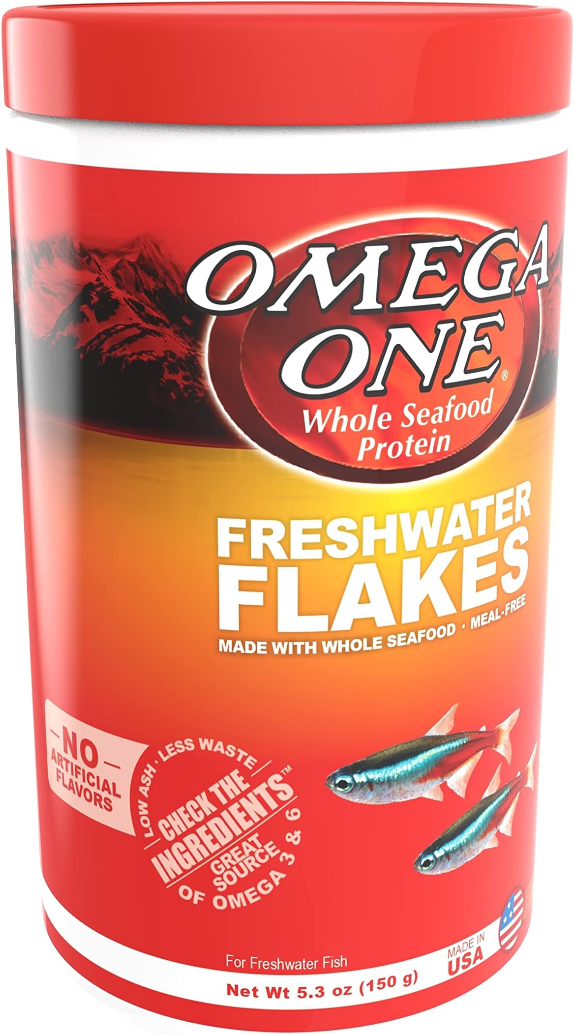 Omega One Freshwater Flakes, 5.3 oz