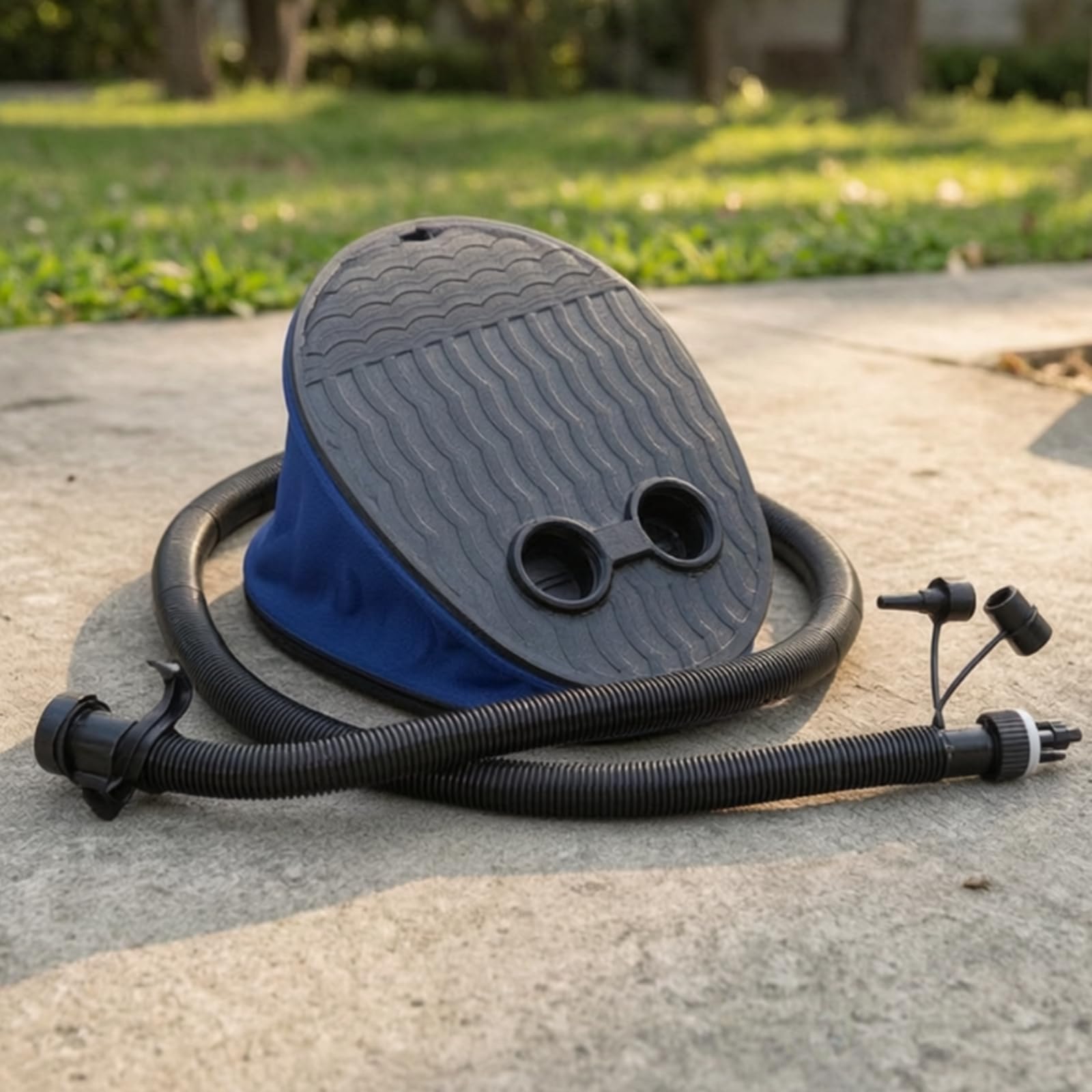 Pompa a Pedale con Tubo Pratico | Superficie D'appoggio Zigrinata, Pompa a Pedale con Tubo Flessibile, Antiscivolo, per Spiaggia, Campeggiatori, Sportivi