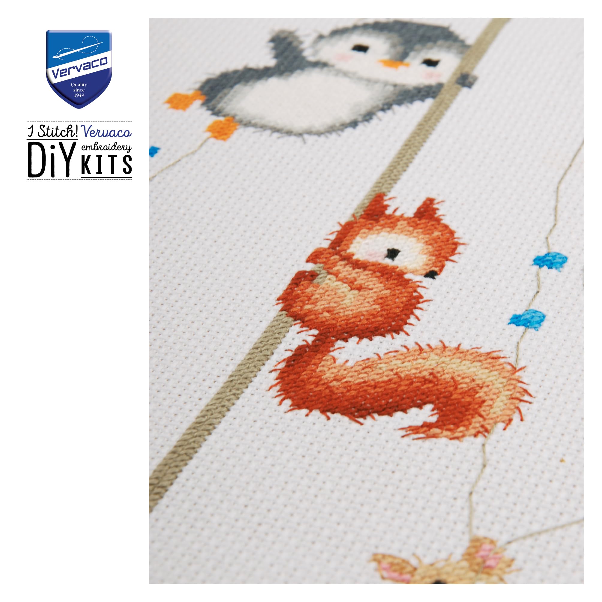 Vervaco Kit Punto De Cruz Medidor De Altura Para Niños NUESTRA MAYOR AVENTURA Regalos DIY Completo Creativo Manualidades Creatividad Adultos Decoracion Pared Bordar Kit Principiantes ca. 18 x 70 cm