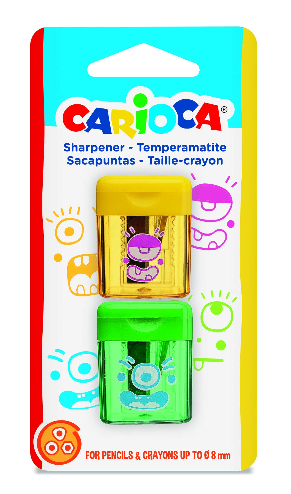 Carioca- Temperamatite, Multicolore, 42097