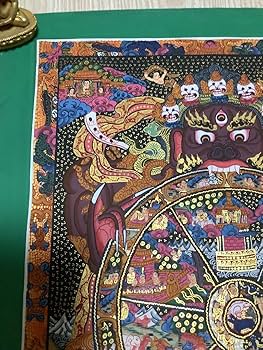 Amazon.co.jp: 《 チベット密教 1点物 》 六道輪廻 曼荼羅