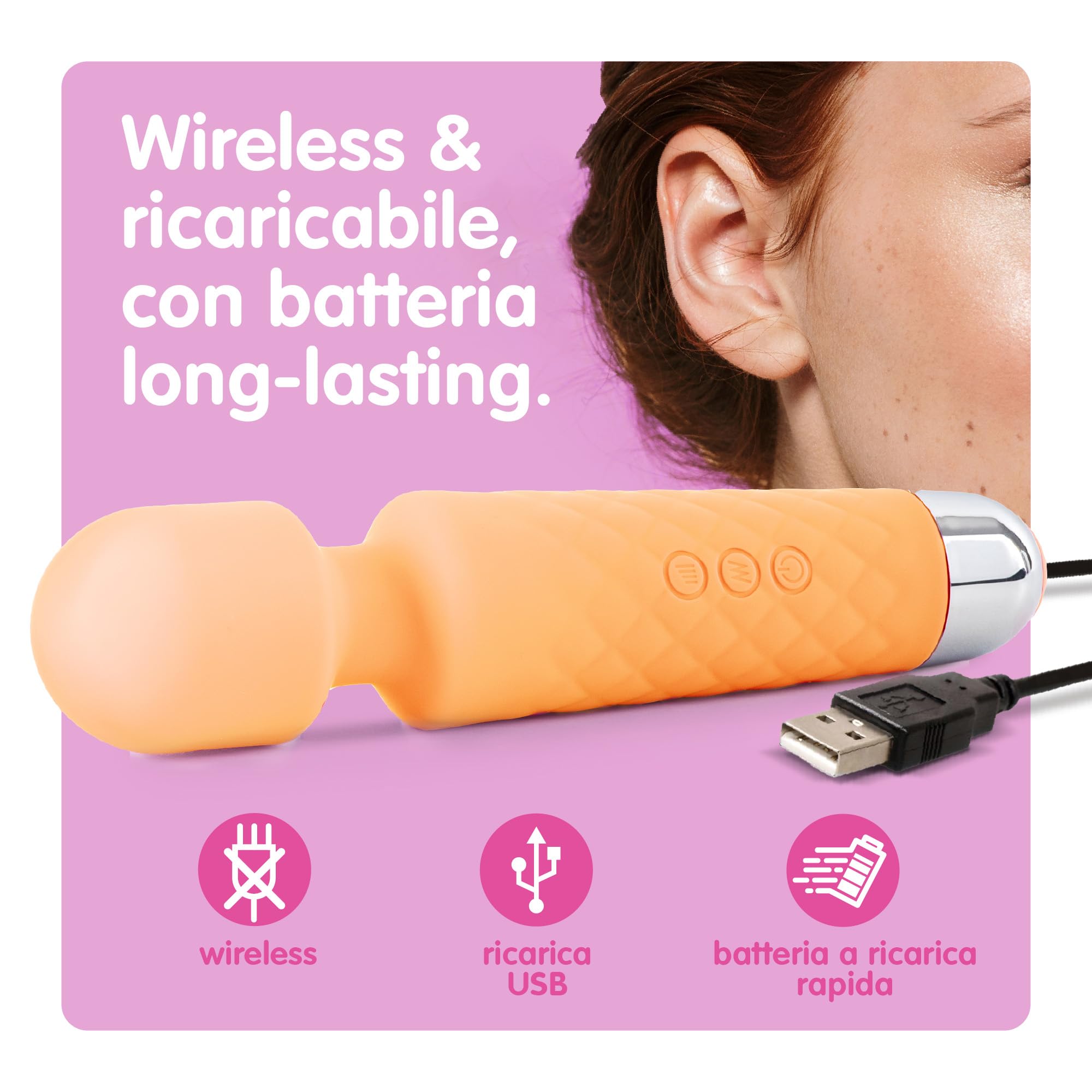 Vibratore Sessuale per Donna - Massaggiante Personale Con 8 Velocità e 20 Modalità - Stimolatore Punto G - Dildo vibrante, Vibratorepunto squirt, Giocattoli Sessuali - Oliver James (Pesca)