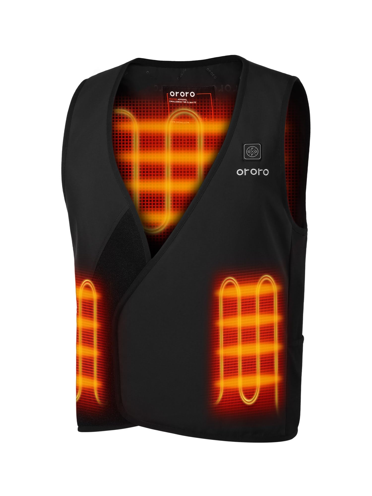 Ororo Women's Black Adjustable Heated Gilet Liner For Men Lightweight Electric Heating Vest With Power Bank (,Xl/2Xl)