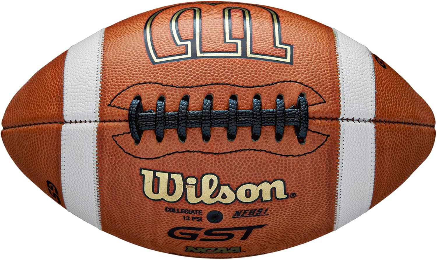 Wilson GST1003 Leather Game Football Factory Defect/Blemish - Official Size, Tan - Image 3