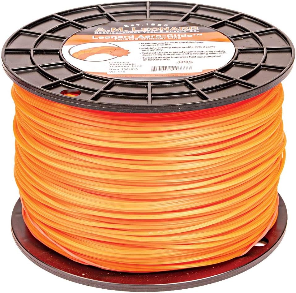 A.M. Leonard Aero-Glide Twisted Trimmer Line, .095-Inch Diameter, 5-Pound Spool