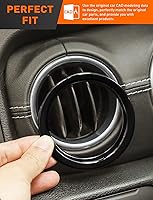 Vista 2 de Savadicar - Accesorios de interior negros - Cubierta de anillo de rejilla de ventilación de aire acondicionado para Jeep Wrangler JL JLU 4XE