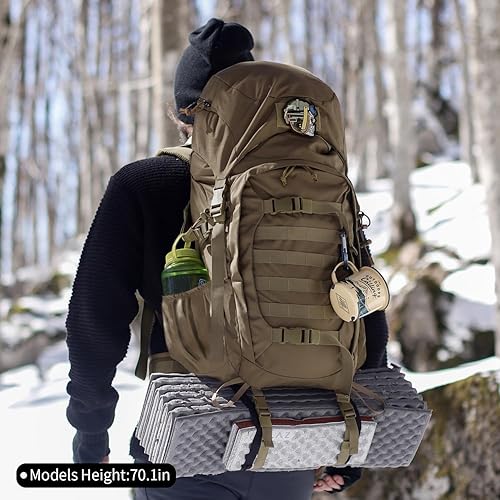 Miniatura 7 de Mardingtop Mochila de senderismo de 50 litros, mochila de mochilero con cubierta de lluvia para senderismo, mochilero, rucking, camping,