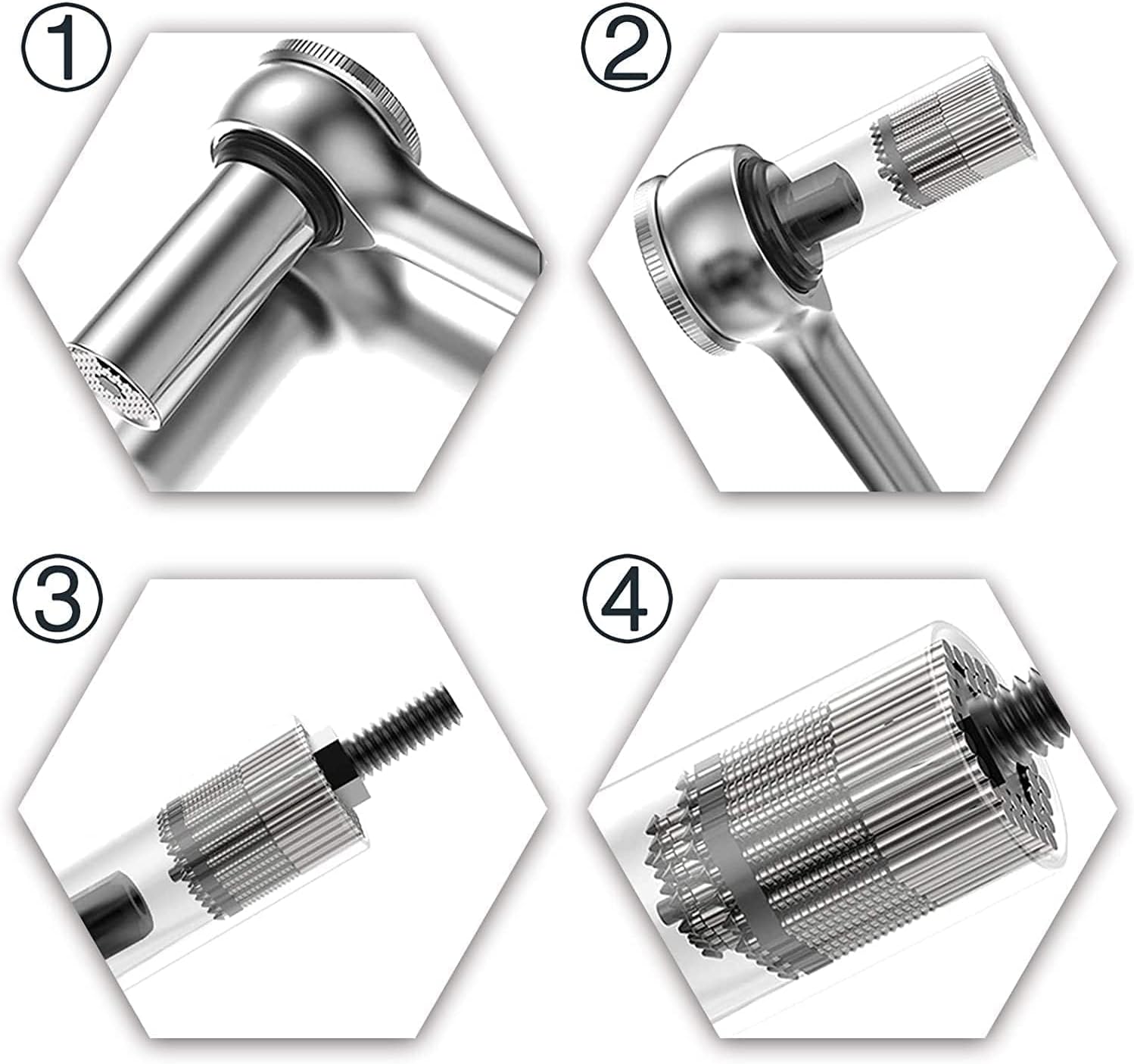 Prowin 3pcs Universal Socket Wrench Ratchet Useful Tool Sets Adapter Retract & Power Drill (1/4in-3/4in) for Men Him Husband Dad Father DIY Handyman Women