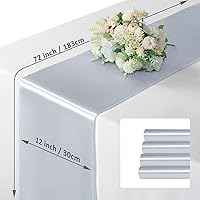 Vista 205 de Manyshofu 12Pcs Satin Orange Table Runner - 12 x 72 Inch Long Size, Party Table Runner Decor Bright & Smooth Wedding Decorations Table Runners for