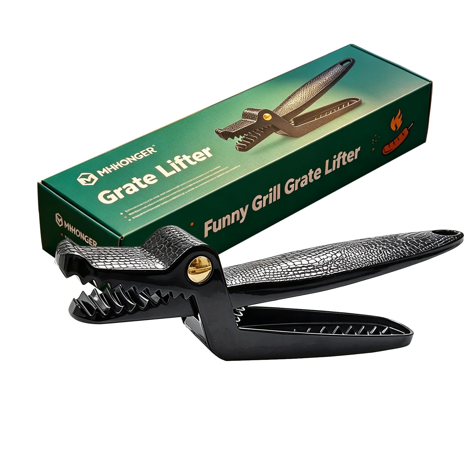 Grill Grate Lifter for Charcoal Grills, Gas Grills, Grilling Gifts for Men