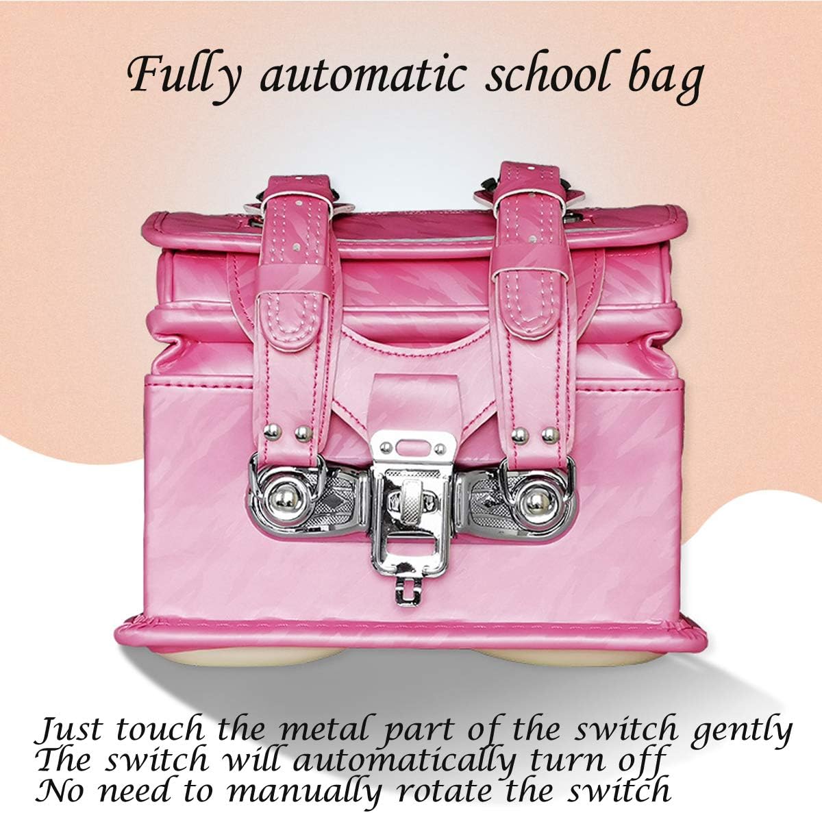 Up To 50% OFF ransel randoseru pink backpack fully-automatic girls school bag Senior PU leather