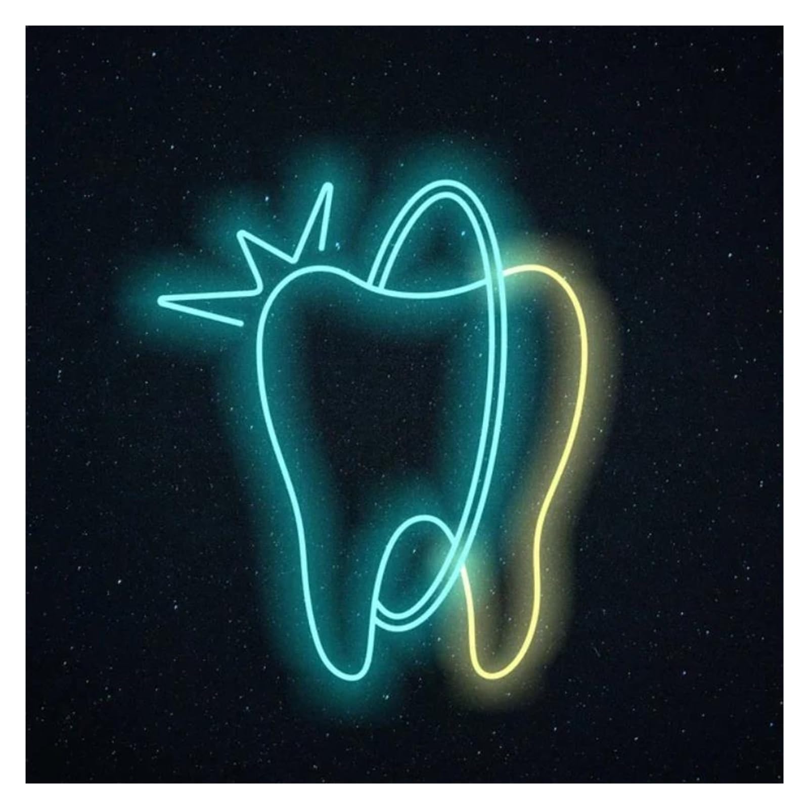 Insegna al Neon Insegna Al Neon Per La Cura Dei Denti Alimentata Tramite USB Luminosità Regolabile Luci Al Neon Per Denti Per La Decorazione Parete Sala Dentistica 33cmx38cm