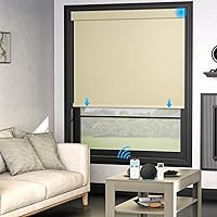 Vista 19 de MYshade - Persianas enrollables opacas personalizadas con cordón para ventanas, tela impermeable, fáciles de instalar