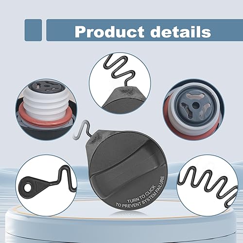 Miniatura 2 de Tapa de llenado de gasolina para tanque de combustible compatible con Volvo XC60, XC70, XC90, S60, S80, V60, V60 Cross Country, V70, vehículos