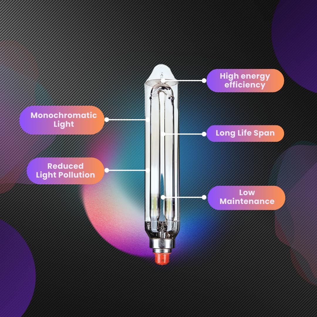 SOX E26W Low Pressure Sodium (LPS) Light Bulb - B22 - Monochromatic Yellow Light for Black Fire, Darkroom Safelight, Dark Sky Preservation - Philips SOX Lamp Replacement [Ballast not Included]