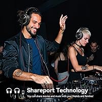 Vista 6 de OneOdio Auriculares con cable para diadema Hi-Res Studio Monitor y mezcla DJ con auriculares estéreo de 50mm y conector de 1/4 a 3.5mm para AMP