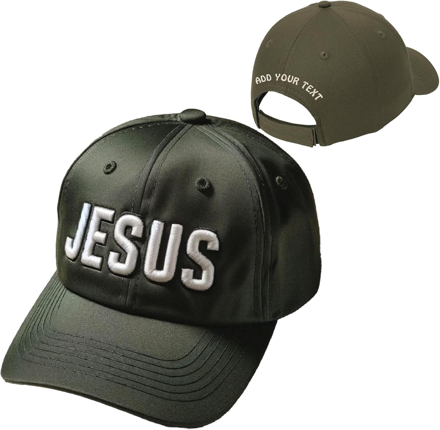 Personalized Christian Jesus Hat - Custom Faithful Gift with 3D Puff Embroidery | Bible Cap for Men & Women | Adjustable Hat