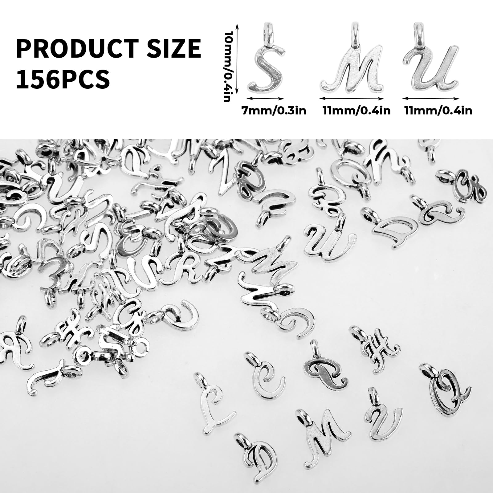 Grevosea 156Pcs/6 Sets Letter Charms - Image 2