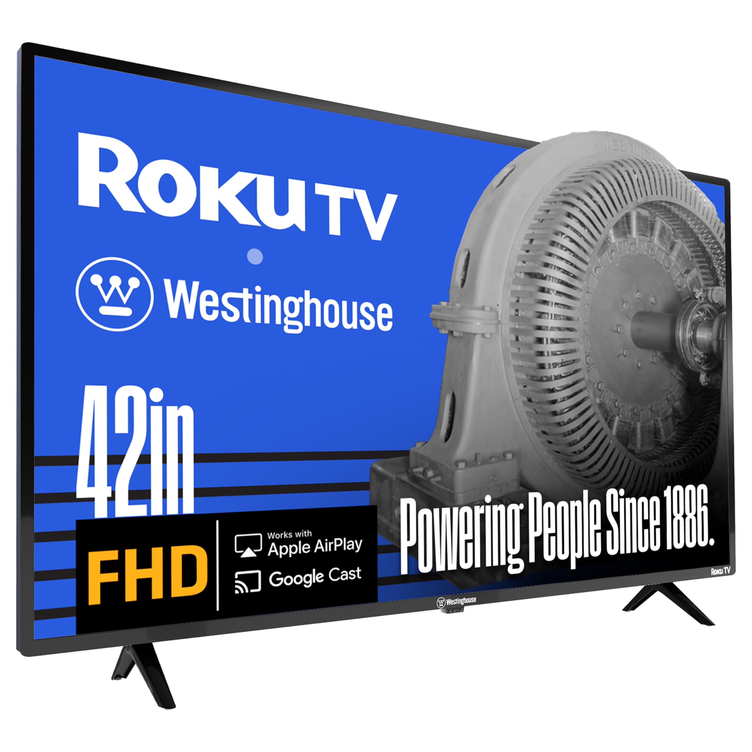 Westinghouse Roku TV - 42 Inch Smart TV, 1080P FHD Television with Wi-Fi Connectivity and Mobile App, Flat Screen, Bluetooth, Compatible with Apple AirPlay, Alexa and Google Assistant