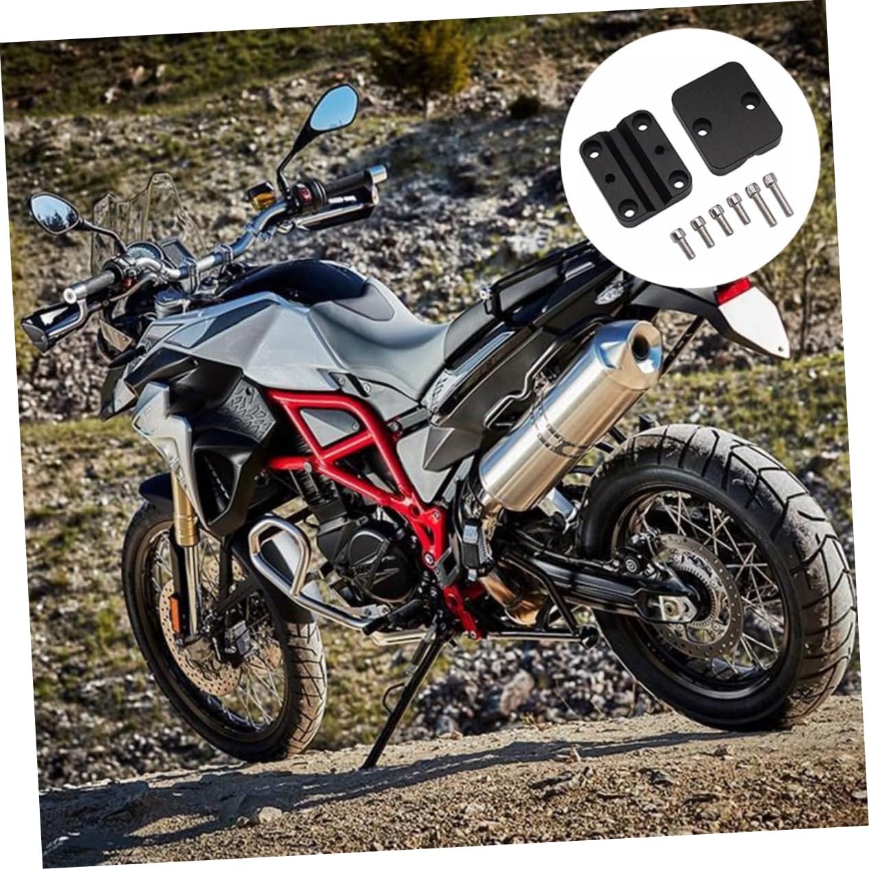 Soporte de GPS para Motocicleta de Aleación de Aluminio, Negro, para Teléfono, Fácil Instalación y Uso Seguro en Moto
