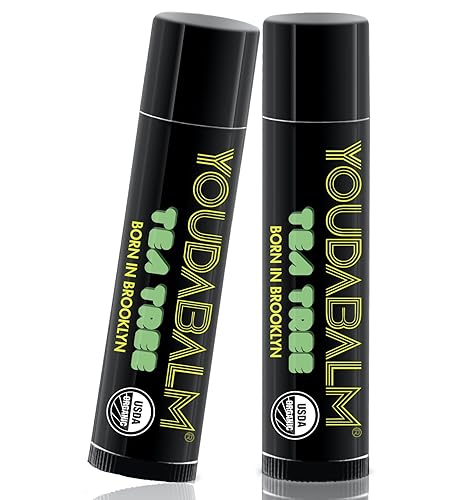 Bálsamo labial orgánico, sabor a árbol de té, hidratante labial 100% natural, certificado por USDA, bálsamo labial para labios secos y agrietados
