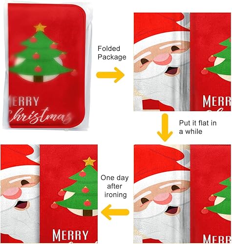 Miniatura 7 de Britimes - Tapetes de baño, antideslizantes, cubierta lavable, diseño de Navidad rojo, tapetes de decoración de baño, 16 x 24 pulgadas  40.64 x