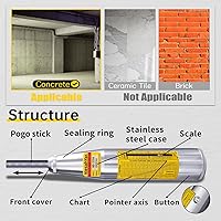 Vista 6 de HD-225A - Probador profesional de martillo de rebote de hormigón, herramienta de medidor de prueba de resiliómetro portátil con rango de 10-60