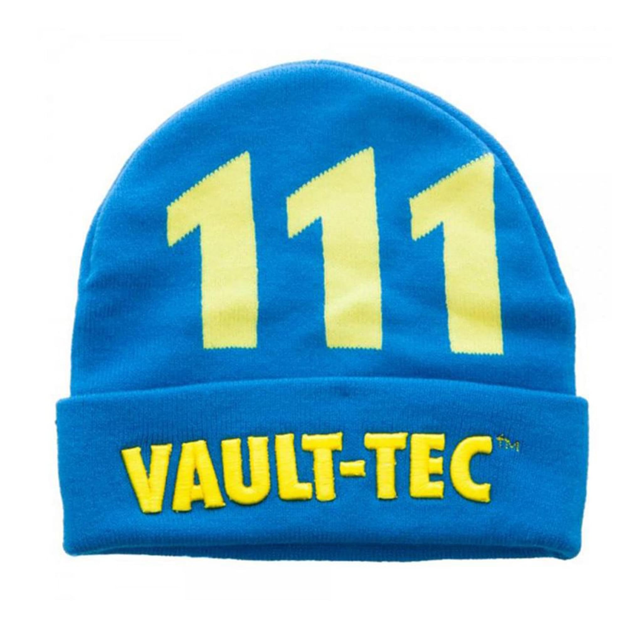 Fallout Vault-Tec Cuffed Knit Beanie Blue