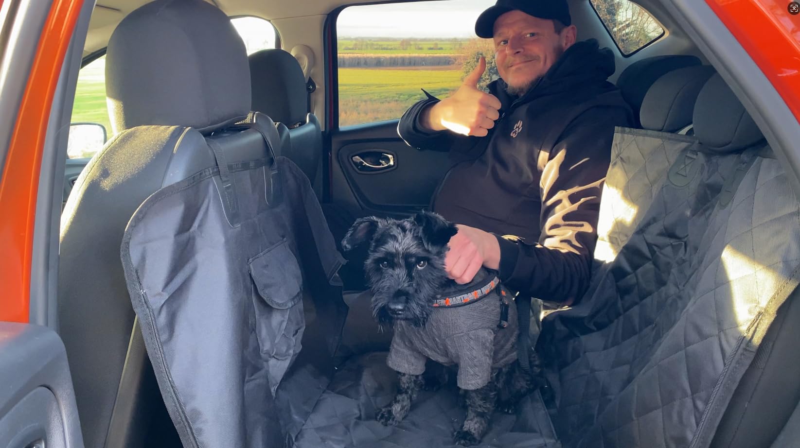 Hundedecke Auto Rückbank Kofferraum für SUV LKW, Universal Hundedecke Wasserdicht & Kratzfest, Hundematte Autoschondecke mit Seitenschutz