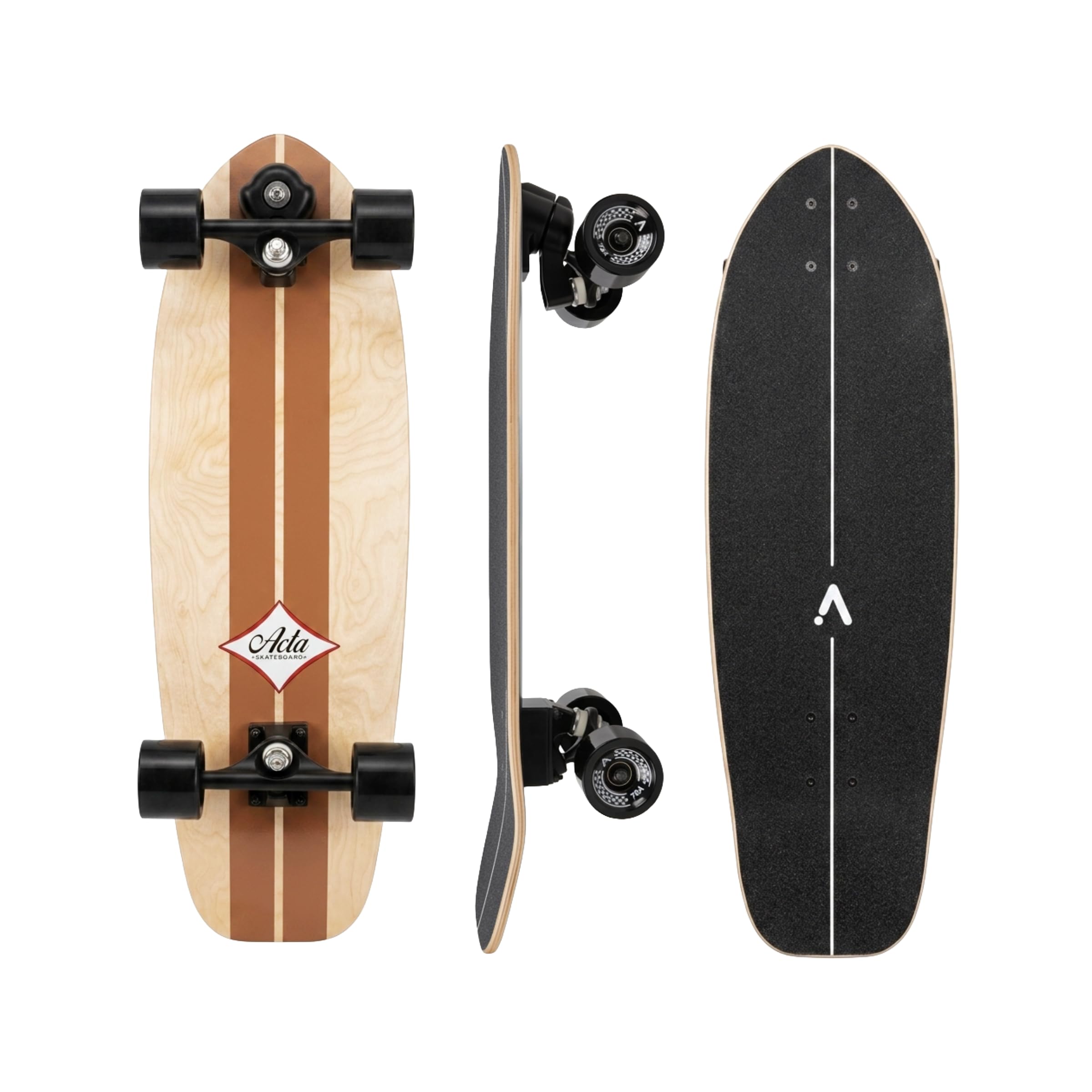 ACTA Surfskate 31" | Surf-Skate 7 Plis - Trucks Curve | Idéal pour Pumptrack, Cruising et Carver - pour débutants & intermédiaires