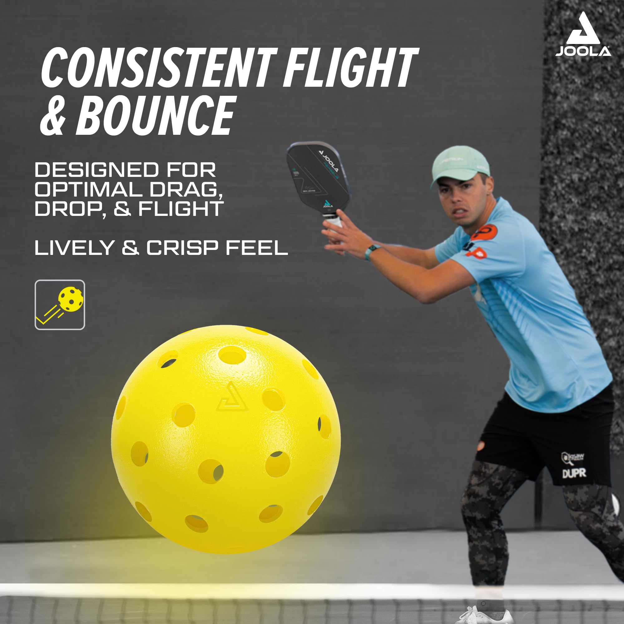 JOOLA Heleus Pickleballs – Palline da pickleball da competizione all'aperto – Palline da pickleball USAPA approvate per tornei – durevole Pickleball per giochi indoor e outdoor