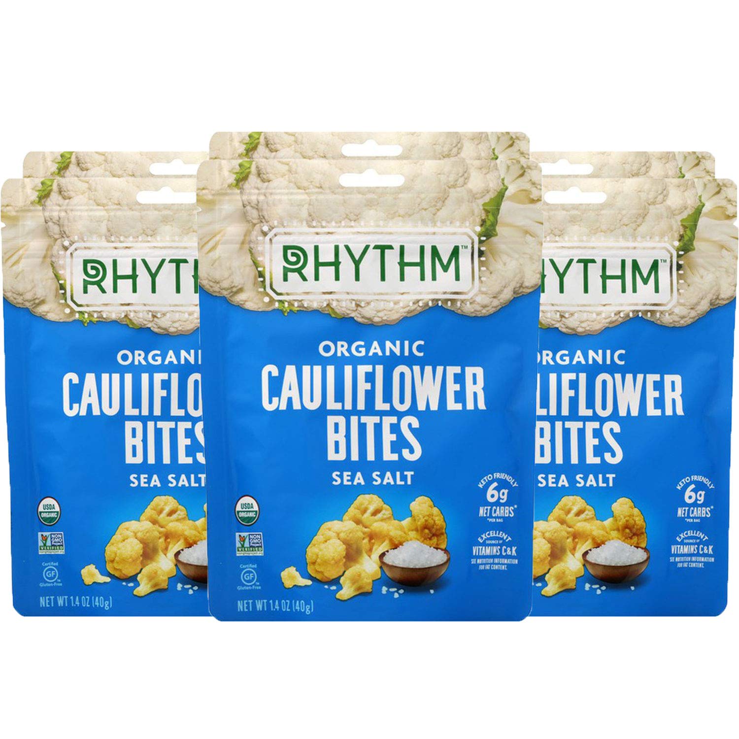 Rhythm Organic Cauliflower Bites Sea Salt 5.75 oz. Sandyswim