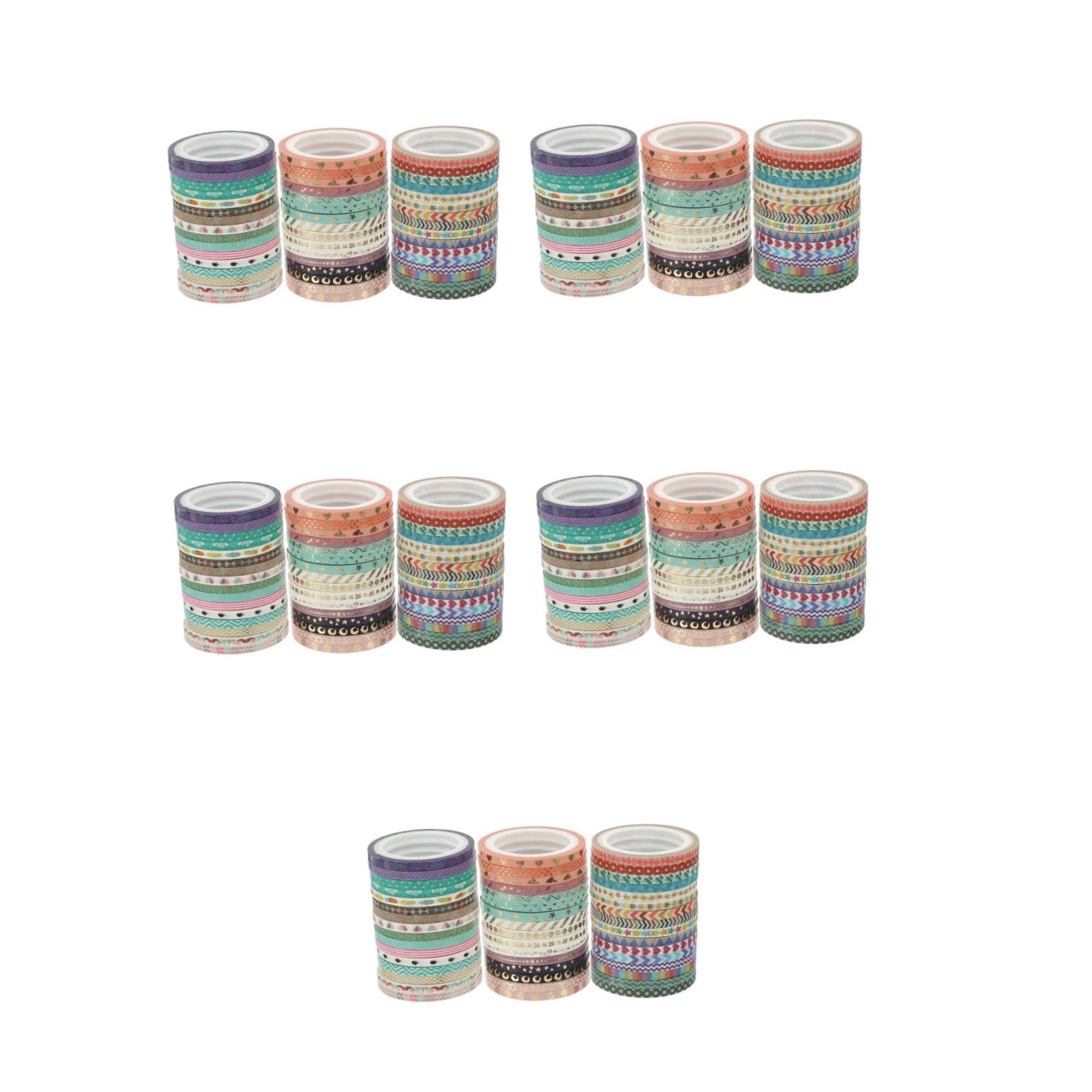Gadpiparty 5 Series Cintas Decorativas Washi Adhesivas Manualidades Diy Cintas Multifuncionales Scrapbooking Y Decoración 48 Rollos*5
