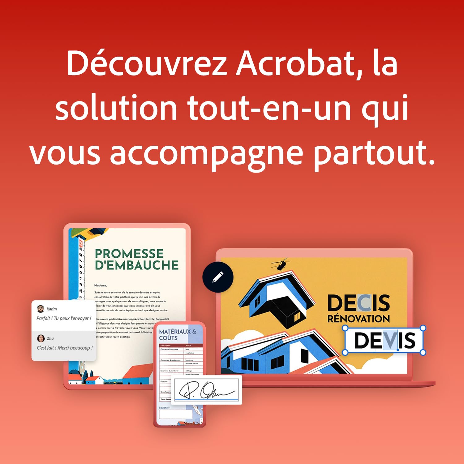 Adobe Acrobat Pro 1 An PC/Mac Téléchargement