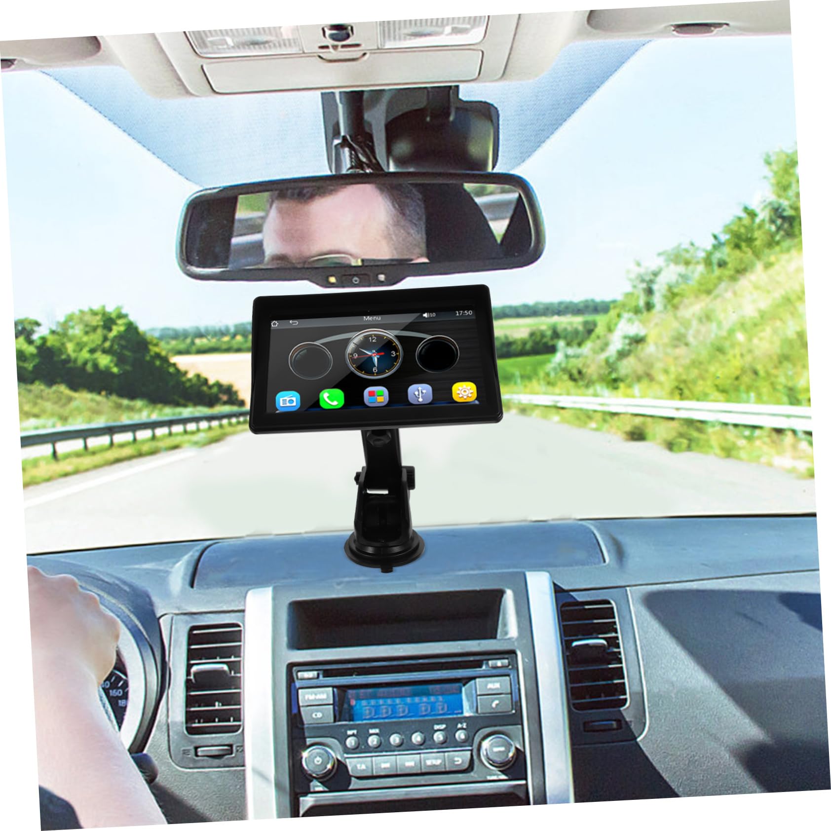 ULTECHNOVO Lecteur Multimédia de Voiture à Écran Tactile Autoradio sans Fil avec Caméra de Recul
