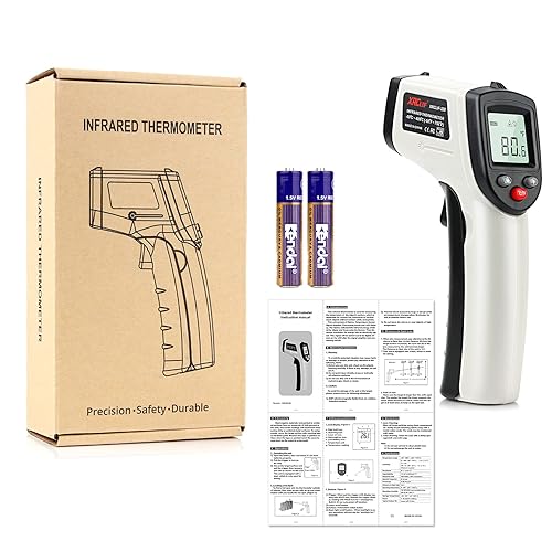Miniatura 6 de Termómetro infrarrojo láser digital sin contacto, -58 752 (-58.0 F  752.0 F) Pistola de temperatura IR de mano con emisividad ajustable para cocina,