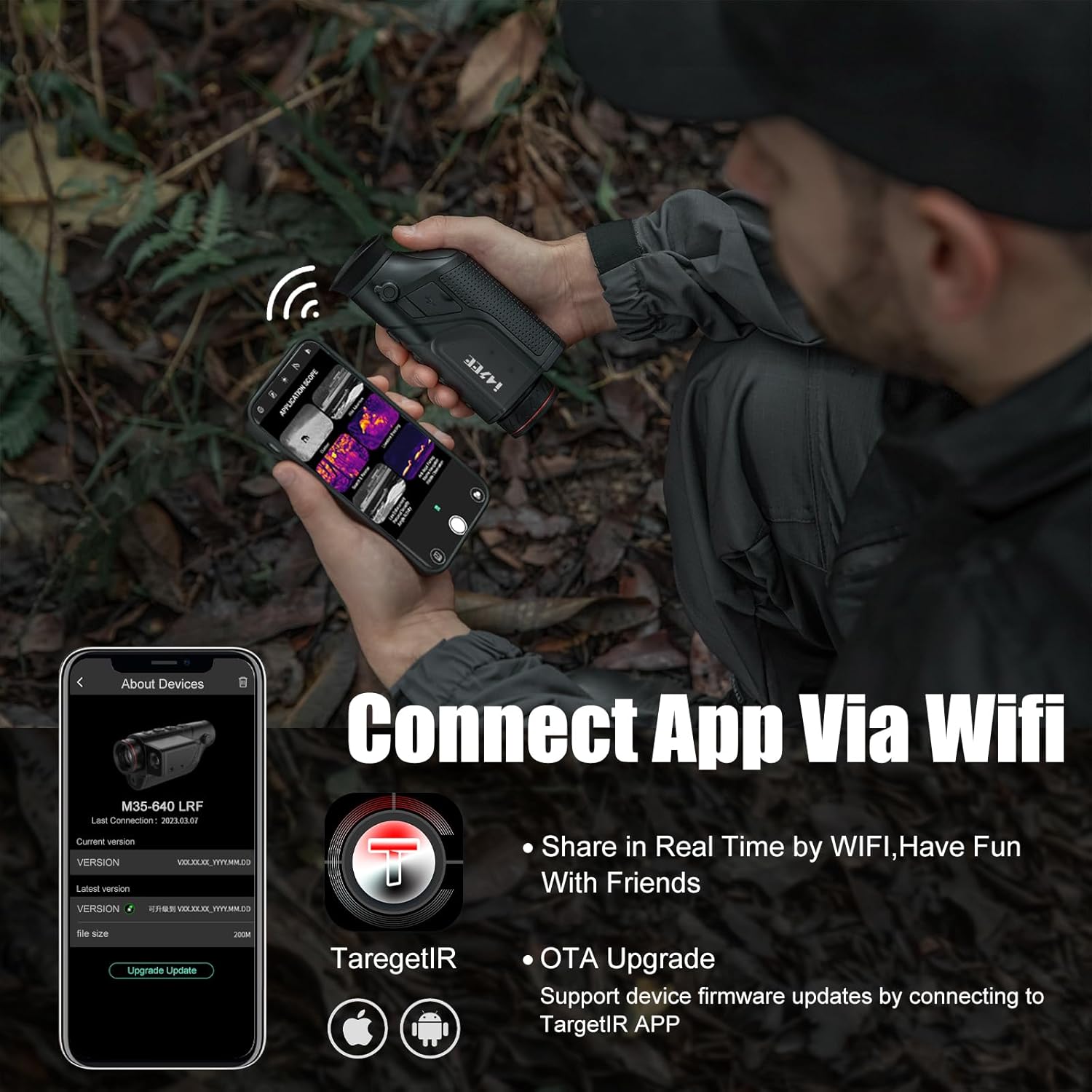 Connecting i4SEE M35-640 LRF Thermal Monocular to a smartphone app via Wi-Fi