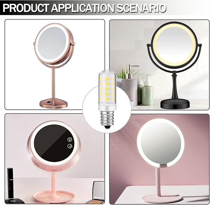 Espejo con Luz LED Doble Cara Repuesto para Maquillaje miniatura 5