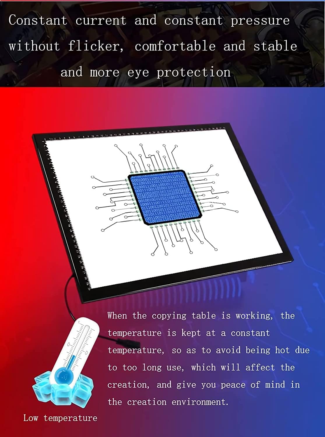 A0 Large Tracing LED Copy Board Light Box, USB Power 10 Stage Dimming Artists Trace Light Pad for Beginner Diamond Drawing, Sketching, Animation, Fine Art, Tattoo Drawing, Stenciling (A0)