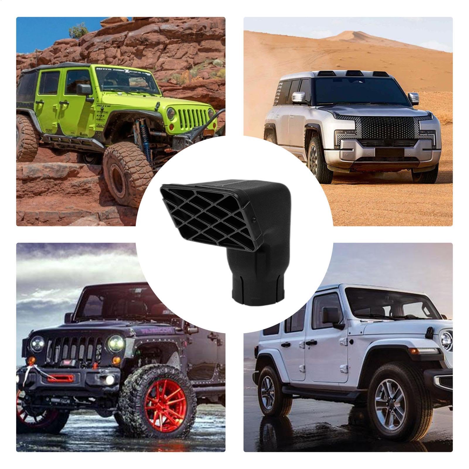 Kit di aspirazione 'aria per testa da snorkeling per auto | Testa Air Snorkel per Mudding | di aspirazione 'aria leggero e durevole, robusta parte superiore per snorkeling per 4x4,