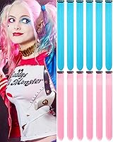 Vista 22 de 12 extensiones de cabello negro con clip, extensiones de cabello de color de 22 pulgadas, extensiones de cabello sintético largo y lacio para mujer