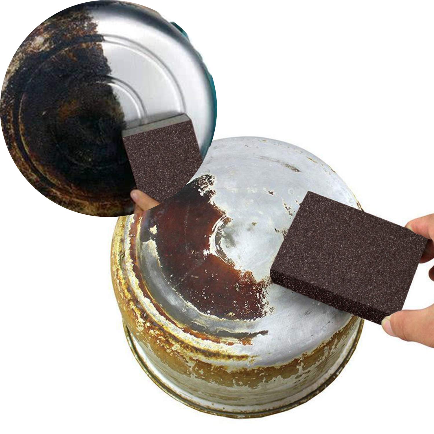 LUTER Set di 4 spugne abrasive, per uso per sabbiatura a secco e a umido, a grana fine (gradi da 240 a 320)
