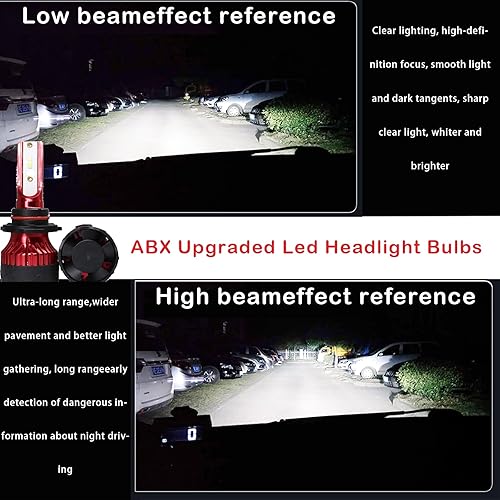 Miniatura 3 de ABX Bombillas LED para faros delanteros H11, bombillas halógenas mejoradas para faros delanteros, 50,000 horas de vida útil, blanco frío súper